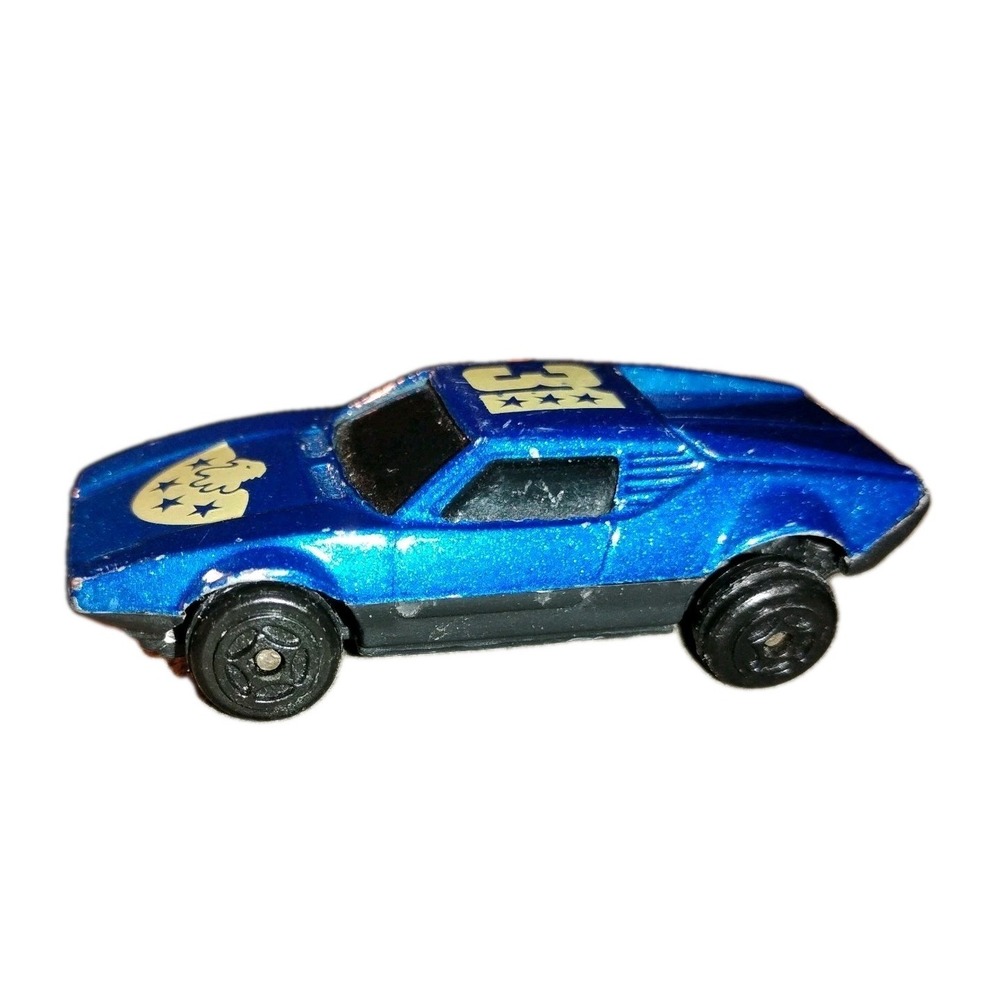 Very Rare deTomaso Pantera #31 Eagle Stars Matchbox Style Car toy royal blue